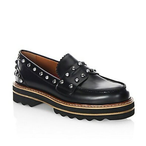 COACH Lenox Studded Leather Platform Loafers - Picture 1 of 16